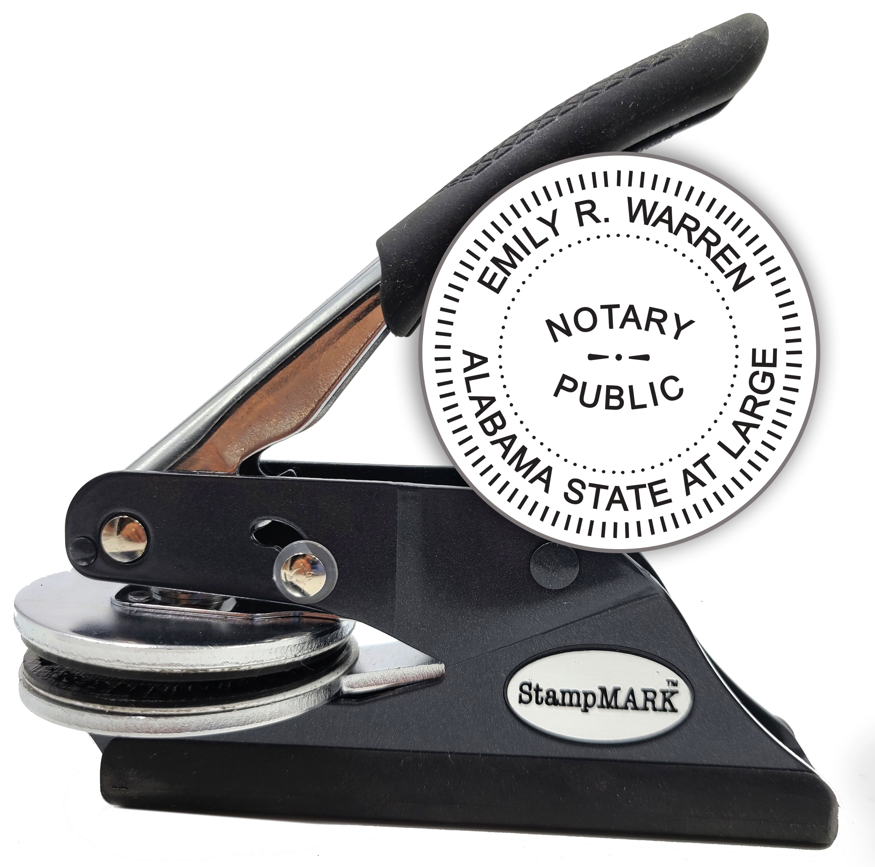 Notary Seal Round Embosser for Alabama State - Includes Gold Burst Seal Labels (42 count)