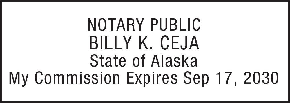 Notary Stamp for Alaska State