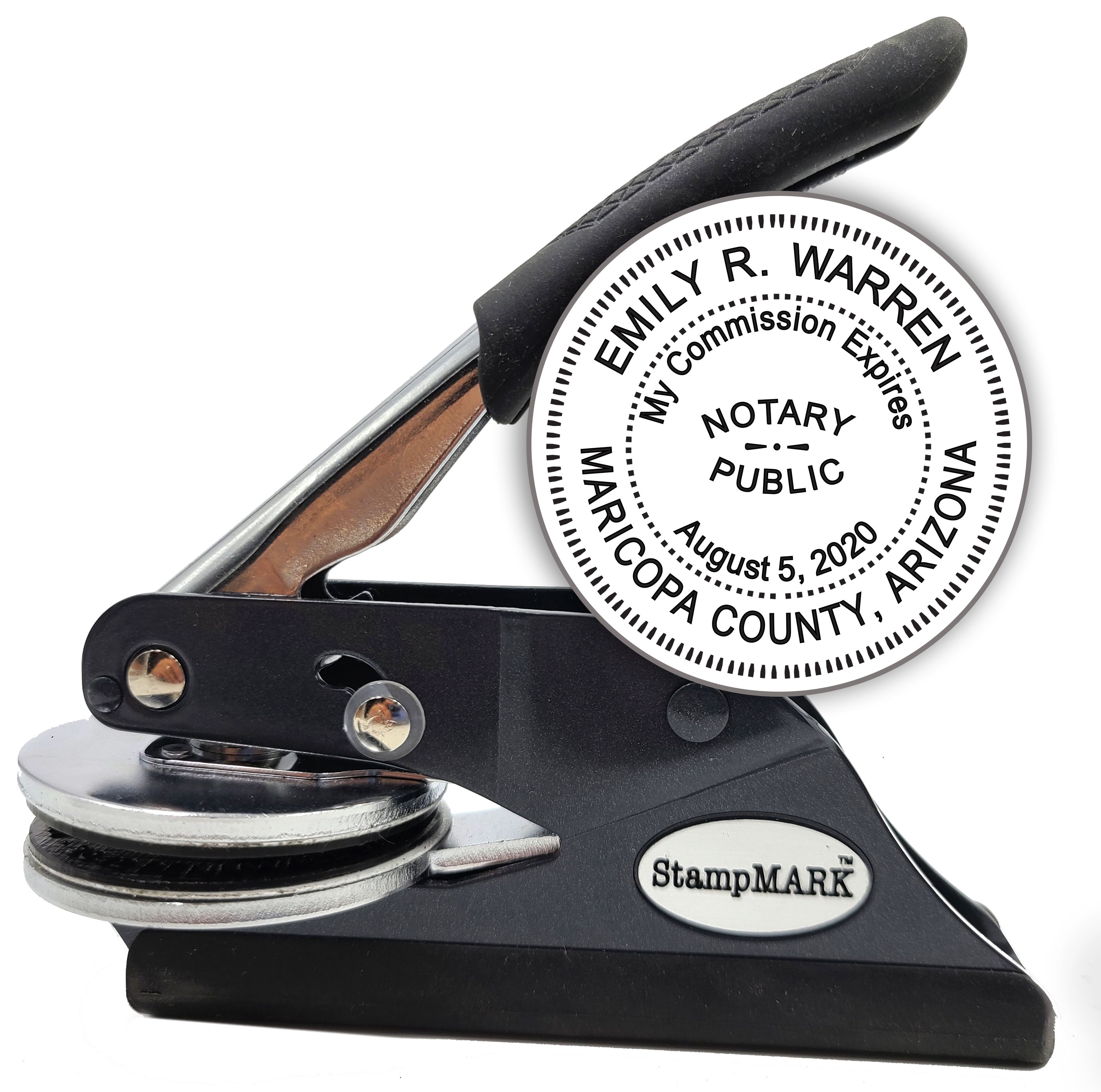 Notary Seal Embosser for Arizona State - Includes Gold Burst Seal Labels (42 count)