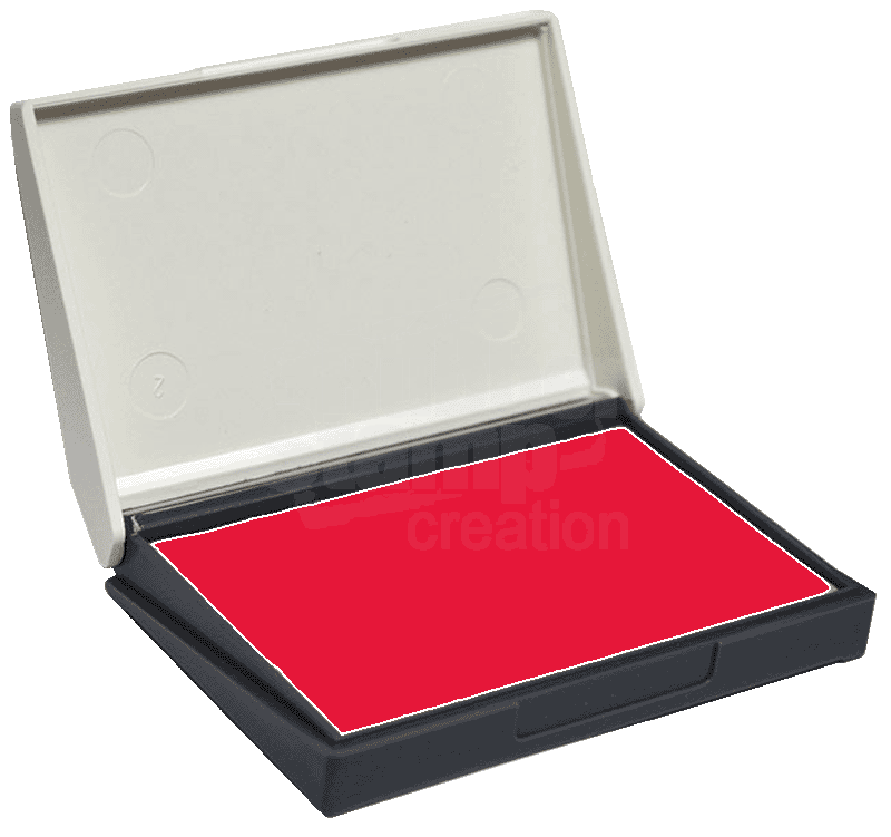 No.0 Stamp Pad, 2.25 x 3.5, Red - Stamp Pads - Stamp Accessories