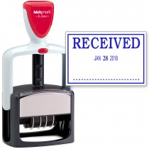 2000 PLUS Heavy Duty Style 2-Color Date Stamp with RECEIVED self inking stamp - Blue Ink