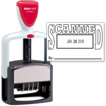 2000 PLUS Heavy Duty Style 2-Color Date Stamp with SCANNED self inking stamp - Black Ink