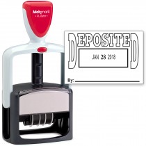2000 PLUS Heavy Duty Style 2-Color Date Stamp with DEPOSITED self inking stamp - Black Ink