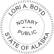 Notary Stamp for Alaska State - Round