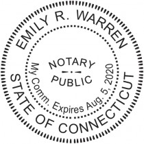 Notary Stamp for Connecticut State - Round