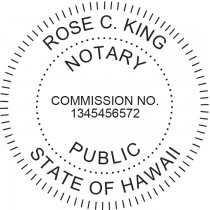 Notary Stamp for Hawaii State - Round