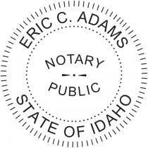 Notary Stamp for Idaho State - Round
