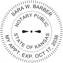 Notary Stamp for Kansas State - Round