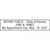 Notary Stamp for Kansas State