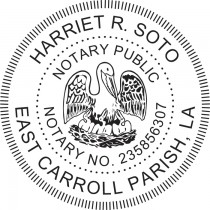 Notary Stamp for Louisiana State - Round