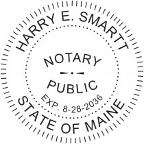 Notary Stamp for Maine State - Round