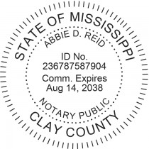 Notary Stamp for Mississippi State - Round