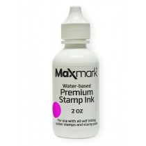 MaxMark Premium Refill Ink for self inking stamps and stamp pads, Pink Color - 2 oz.