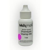 MaxMark Premium Refill Ink for self inking stamps and stamp pads, Pink Color - 1 oz.