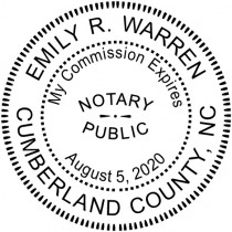 Notary Stamp for North Carolina State - Round2