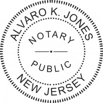 Notary Stamp for New Jersey State - Round