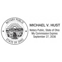 Notary Stamp for Ohio State rectangular