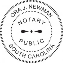 Notary Stamp for South Carolina State - Round