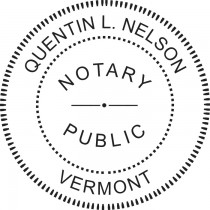 Notary Stamp for Vermont State - Round
