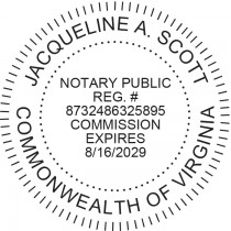 Notary Stamp for Virginia State - Round