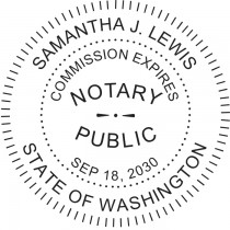 Notary Stamp for Washington State - Round