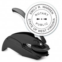 Notary Seal Embosser for West Virginia State - Includes Gold Burst Seal Labels (42 count)
