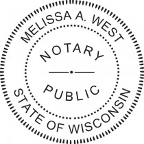 Notary Stamp for Wisconsin State - Round