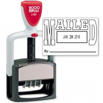 2000 PLUS Heavy Duty Style 2-Color Date Stamp with MAILED self inking stamp - Black Ink