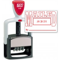 2000 PLUS Heavy Duty Style 2-Color Date Stamp with MAILED self inking stamp - Red Ink