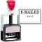 2000 PLUS Heavy Duty Style 2-Color Date Stamp with E-MAILED self inking stamp - Black Ink