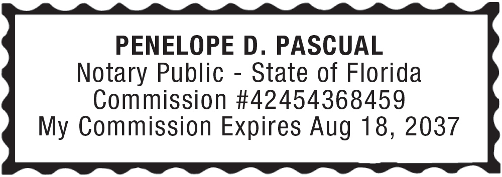 Notary Stamp for Florida State 1