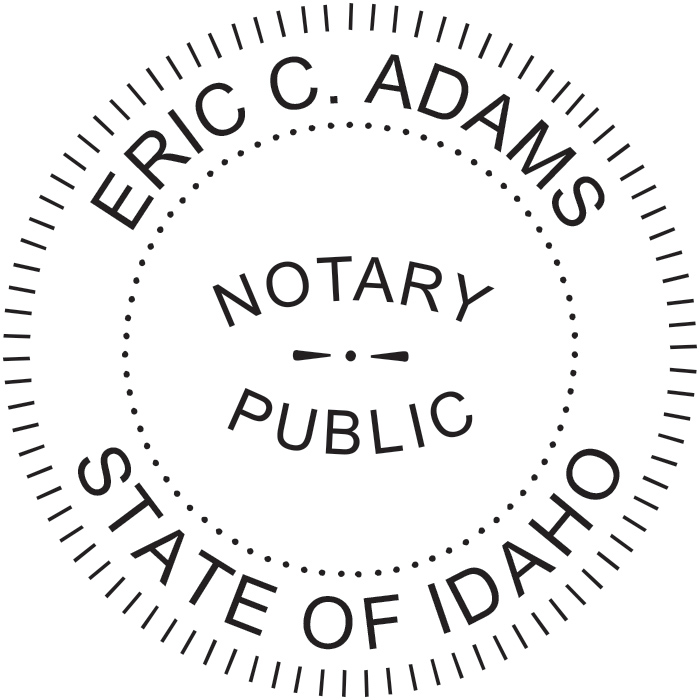 Notary Stamp for Idaho State - Round