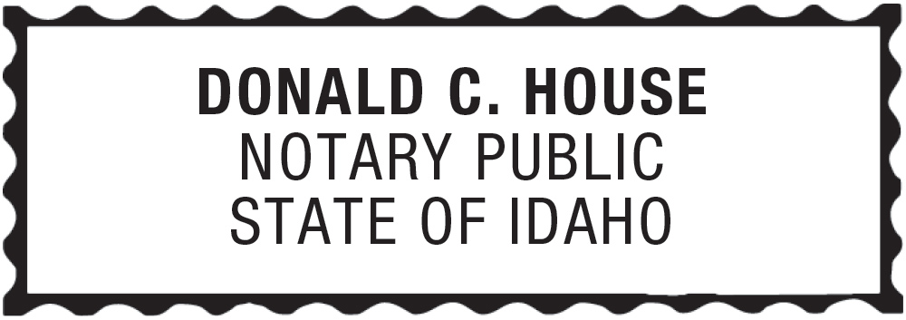 Notary Stamp for Idaho State