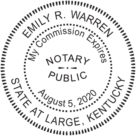 Notary Stamp for Kentucky State - Round