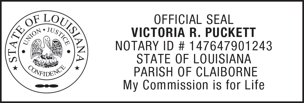 Notary Stamp for Louisiana State 1