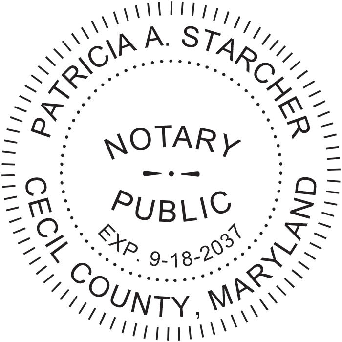 Notary Stamp for Maryland State - Round