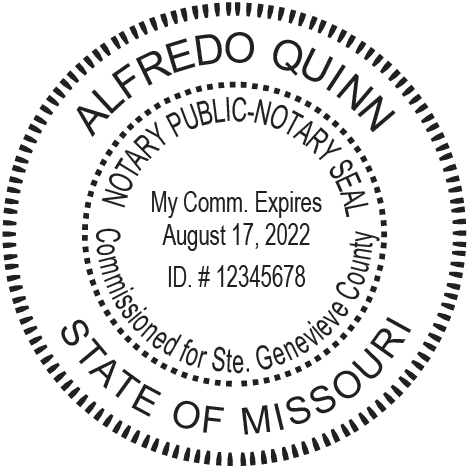 Notary Stamp for Missouri State - Round1