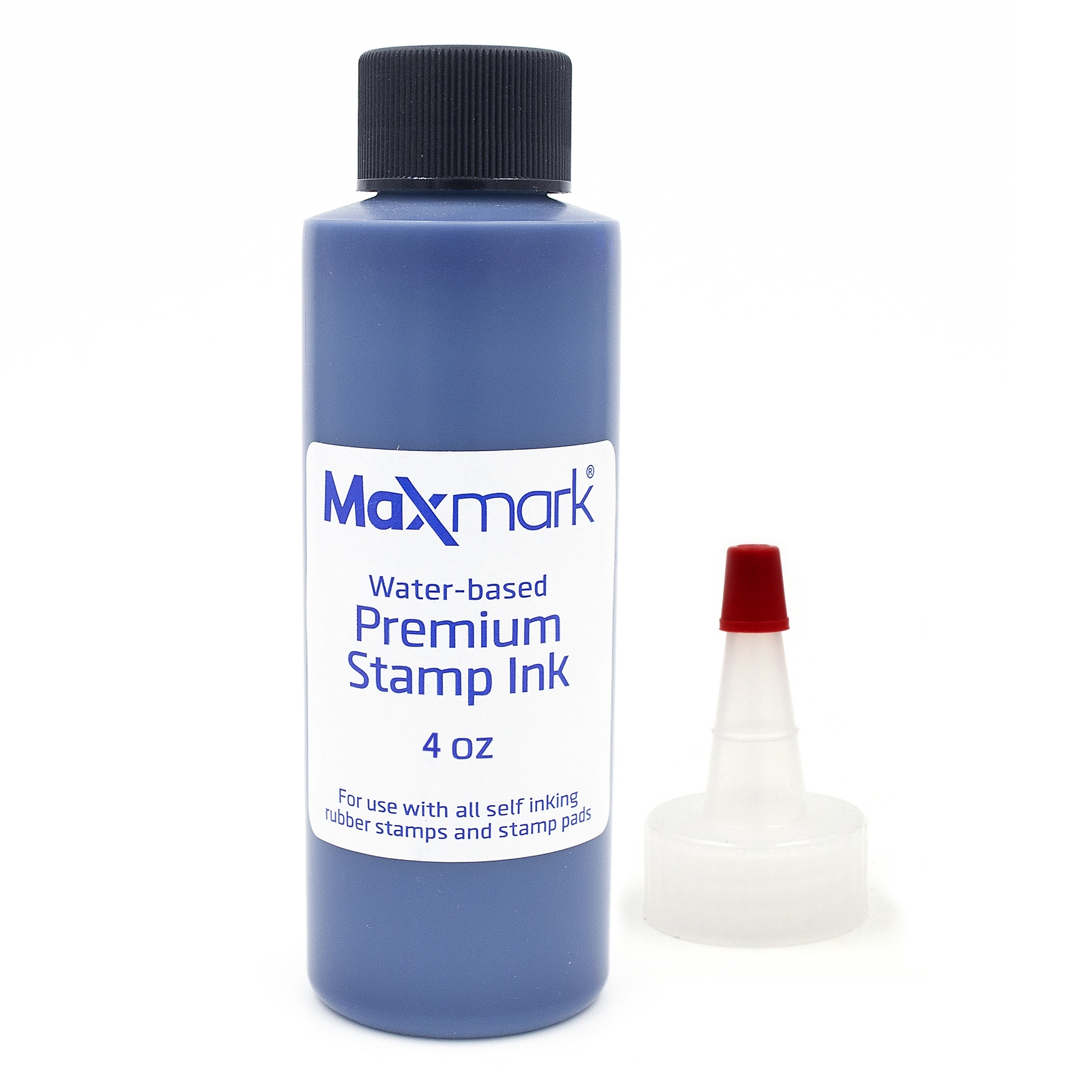 Premium Refill Ink for self Inking Stamps and Stamp Pads, Blue Color - 4 oz.