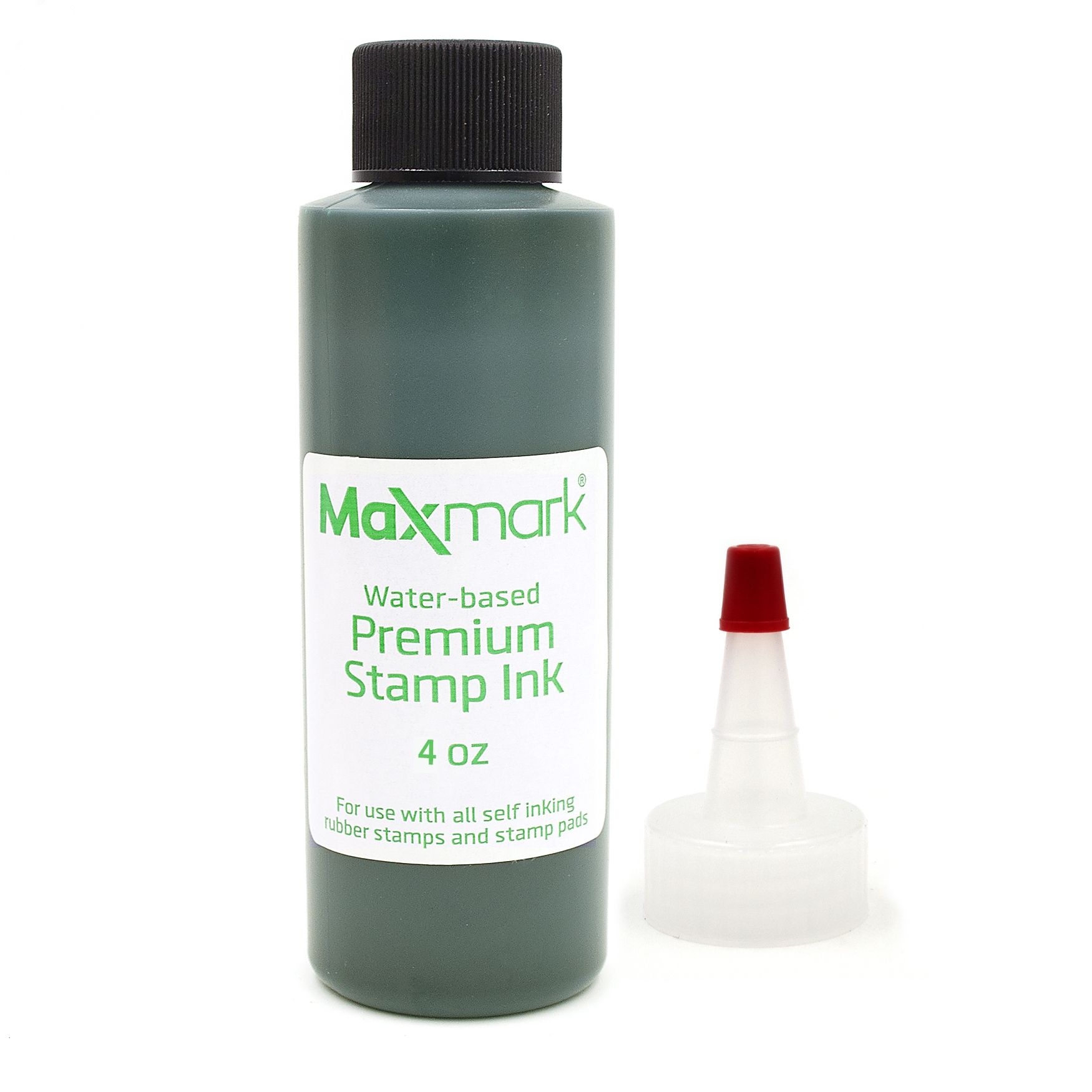 Premium Refill Ink for self Inking Stamps and Stamp Pads, Green Color - 4 oz.