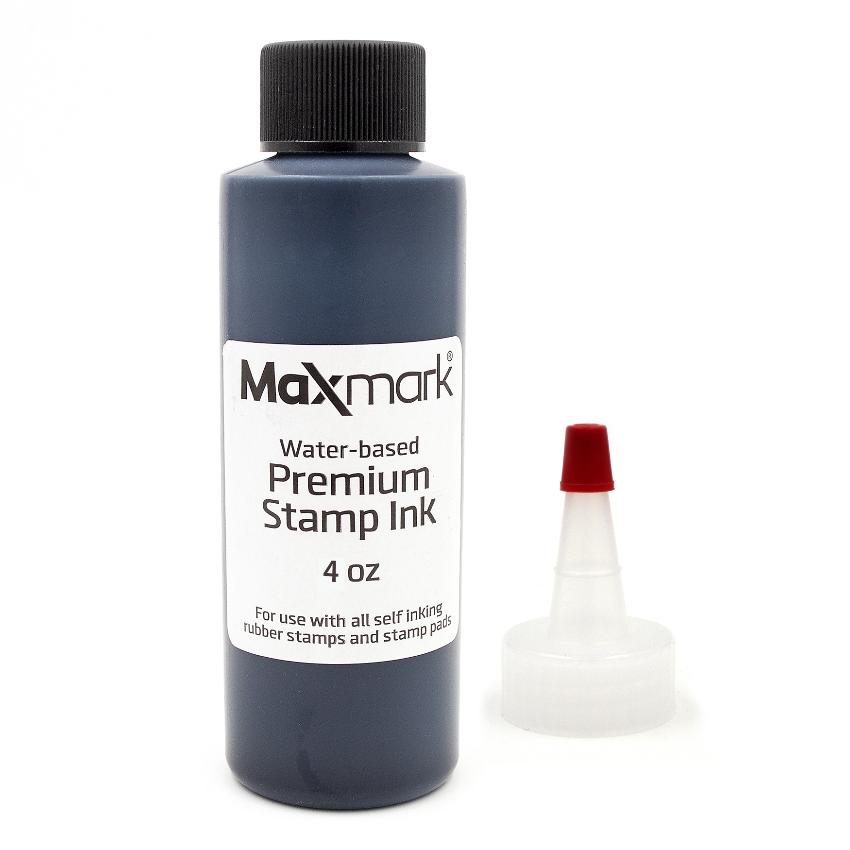 Premium Refill Ink for self Inking Stamps and Stamp Pads, Black Color - 4 oz.