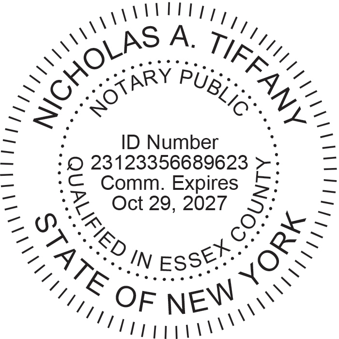 Notary Stamp for New York State - Round