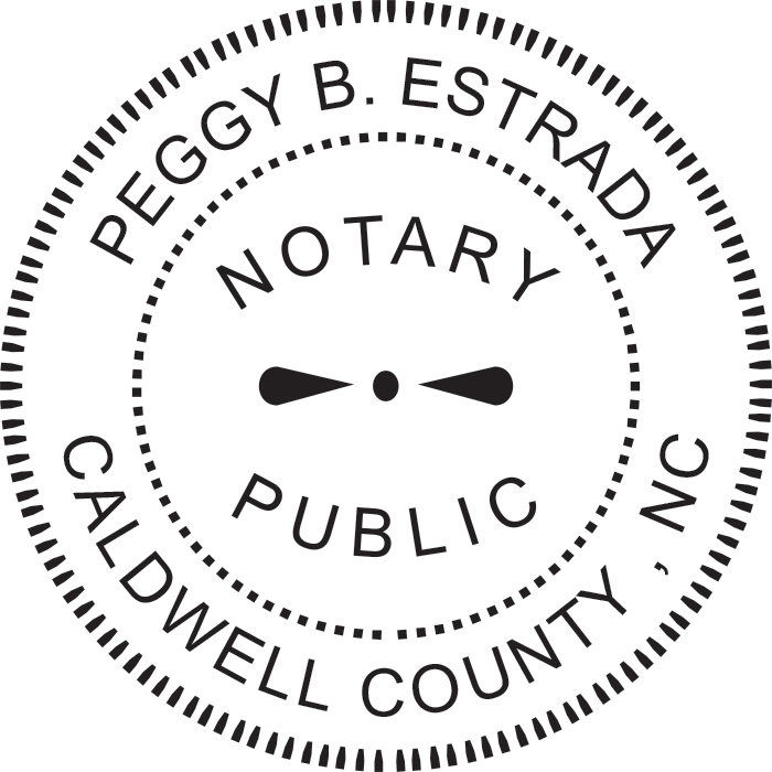 Notary Stamp for North Carolina State - Round1