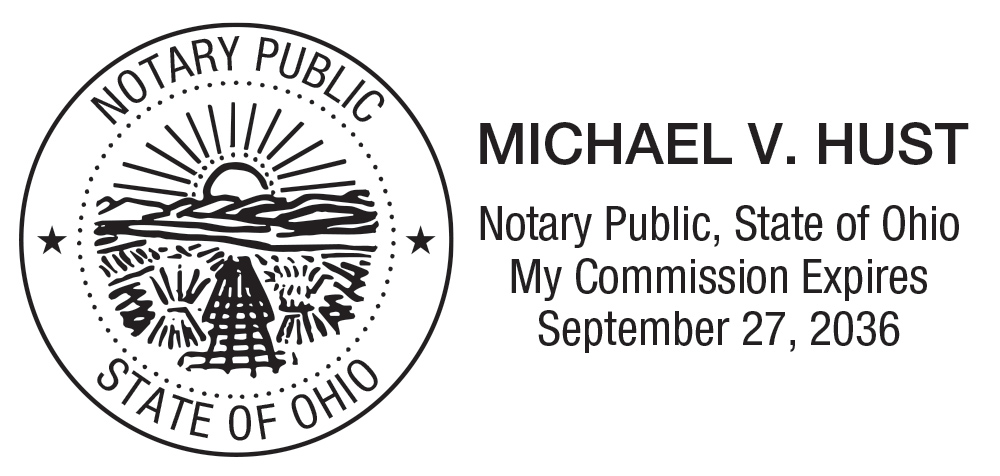 Notary Stamp for Ohio State rectangular
