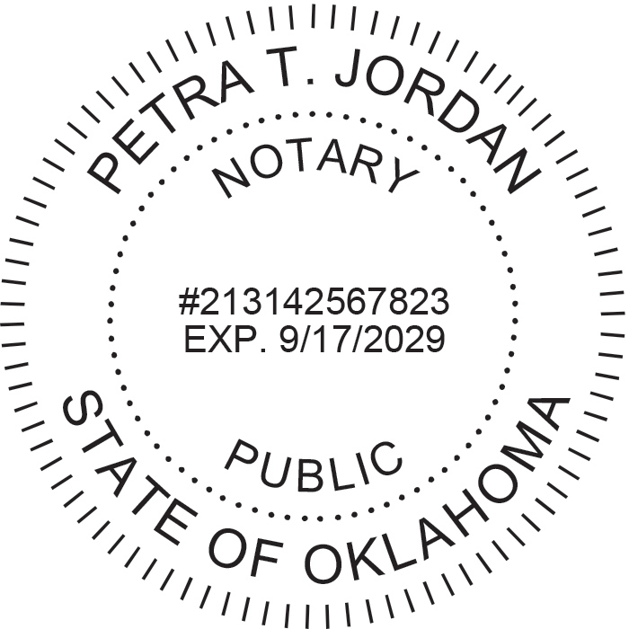 Notary Stamp for Oklahoma State - Round