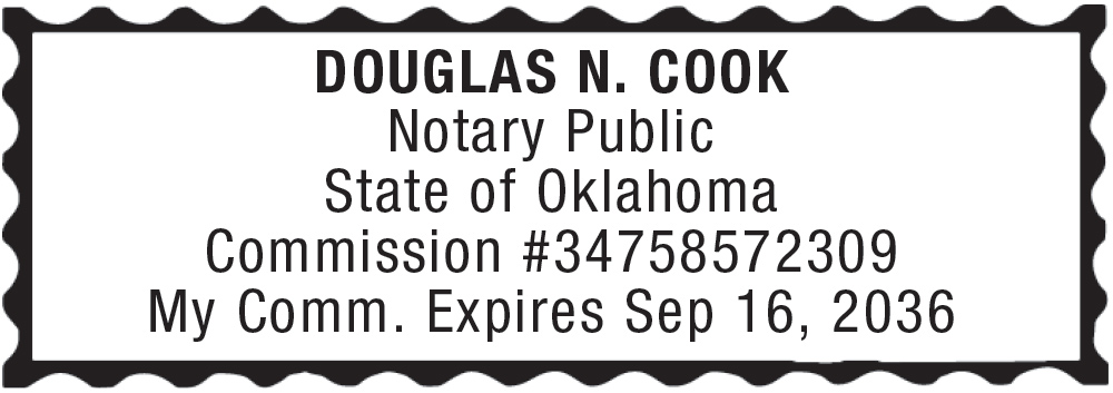 Notary Stamp for Oklahoma State