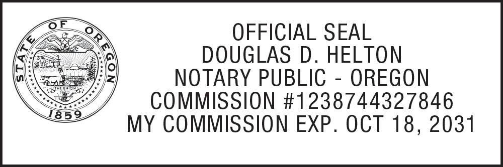 Notary Stamp for Oregon State 1