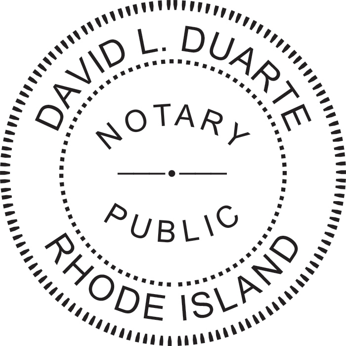Notary Stamp for Rhode Island State - Round