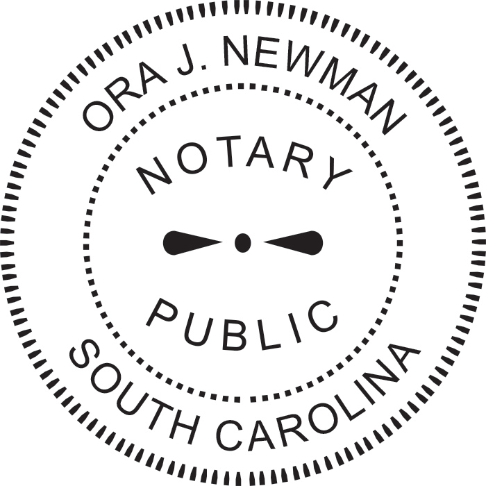 Notary Stamp for South Carolina State - Round