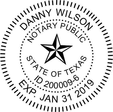 Notary Stamp for Texas State - Round