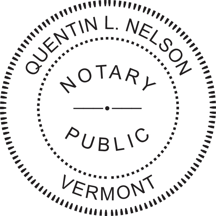 Notary Stamp for Vermont State - Round